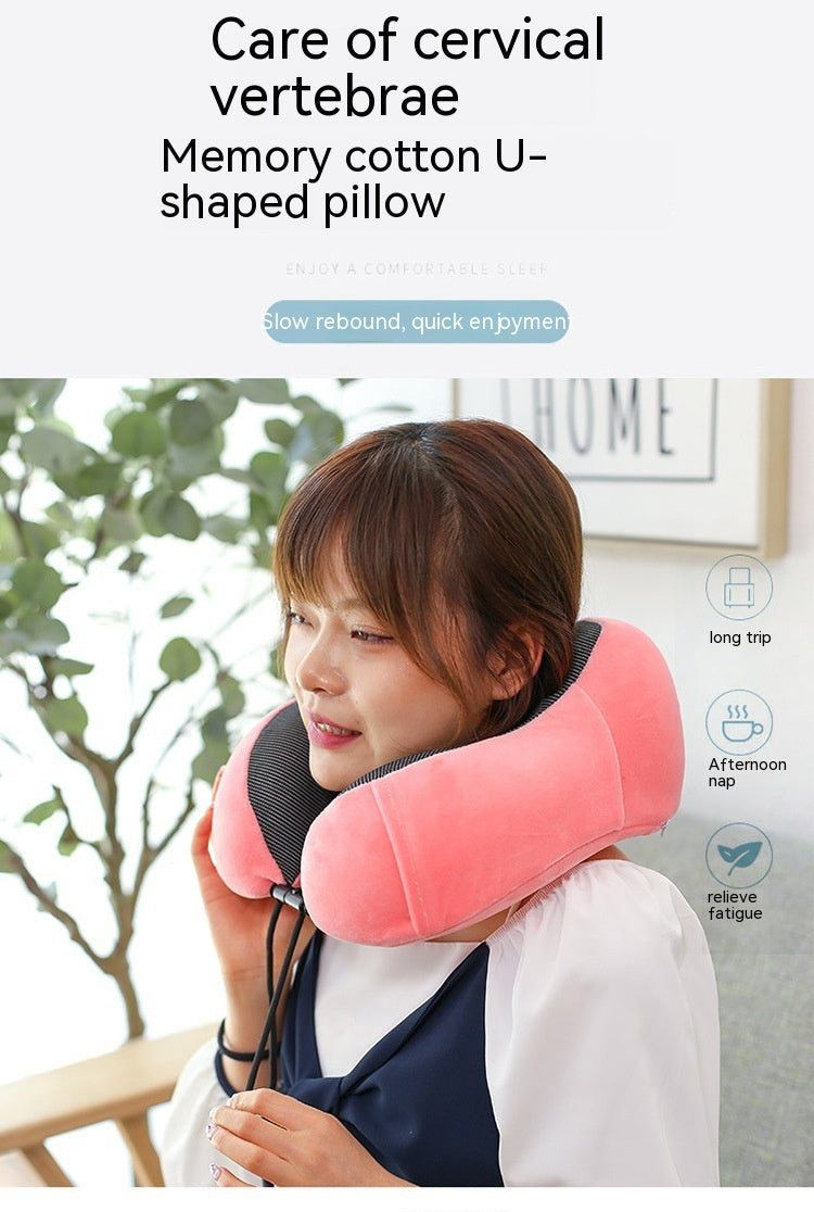 U-shape Pillow Travel Pillow Of Memory Foam Neck Pillow Siesta Neck Pillow Neck Pillow Magnetic Cloth U-shaped Pillow