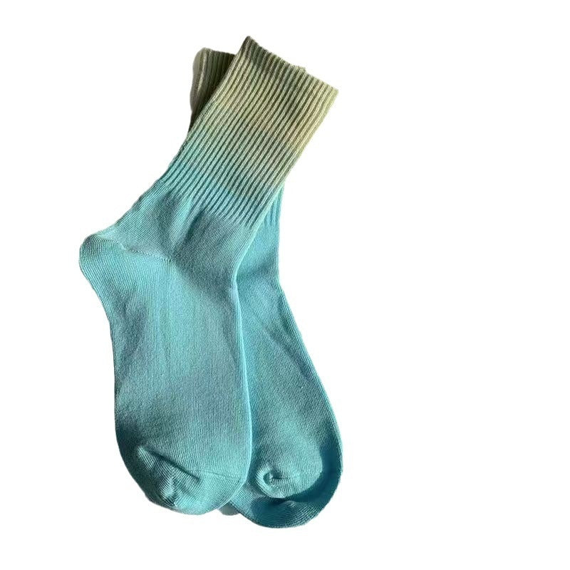 Tie-dyed Gradient Socks Women's Mid-calf