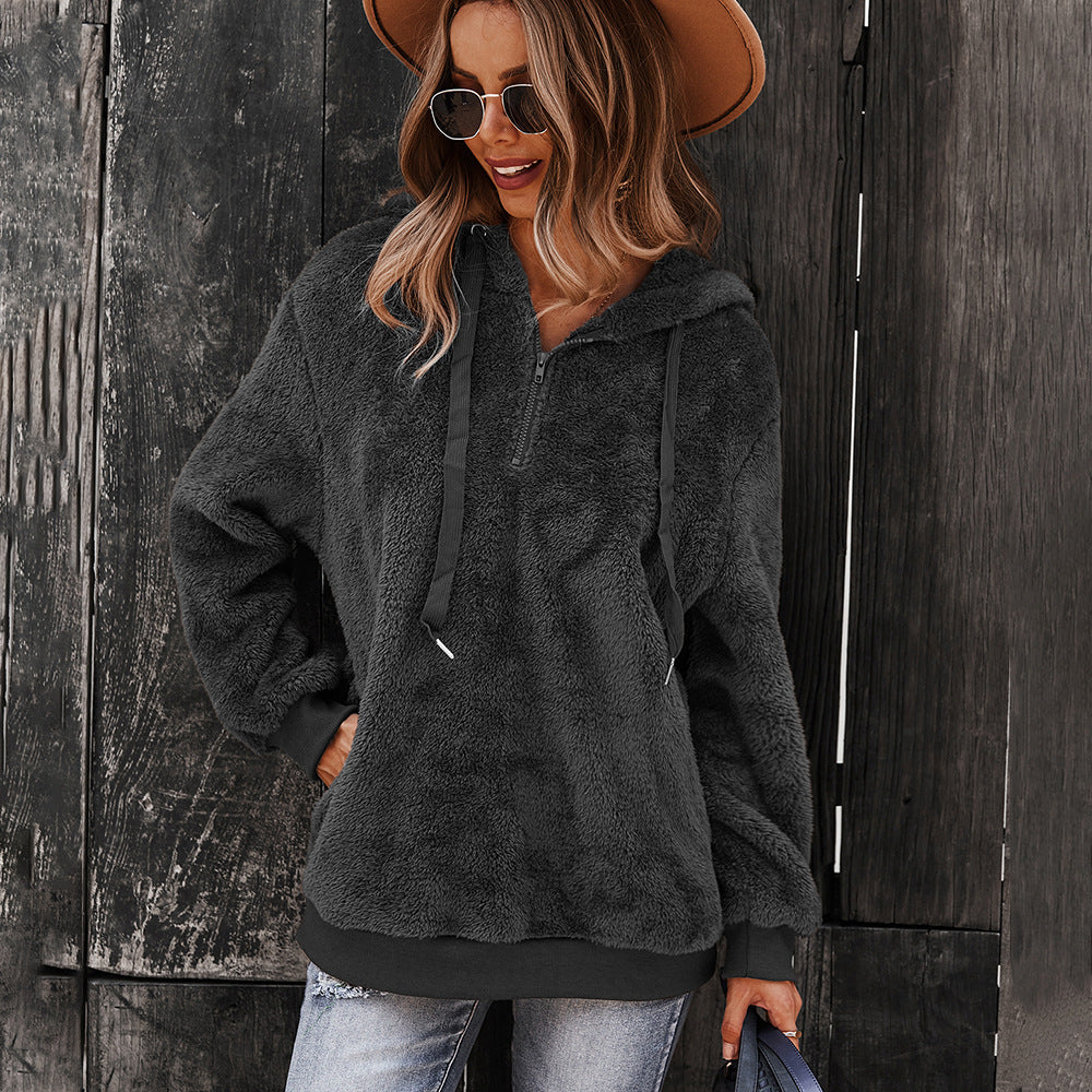 Fashion Casual Women's Warm Loose Solid Color Sweater