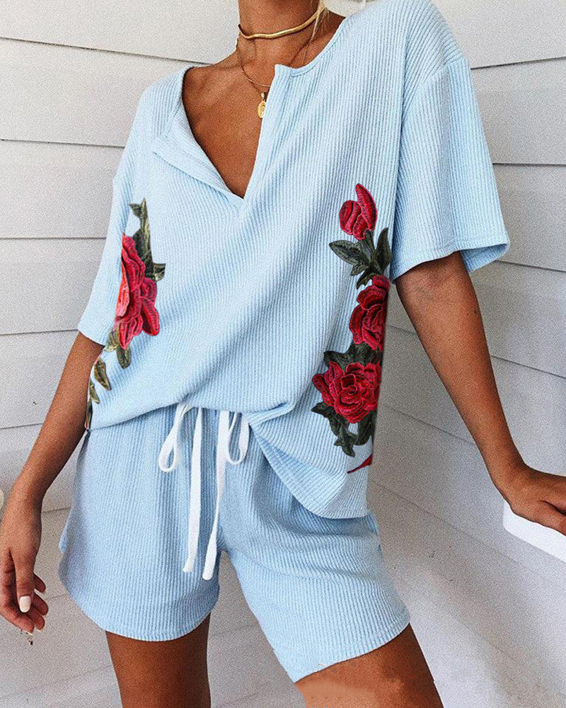 Two piece short pajamas set