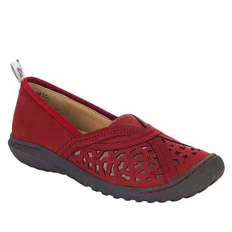 Flat Light Embroidered TPR Closed Toe Casual Women's Shoes