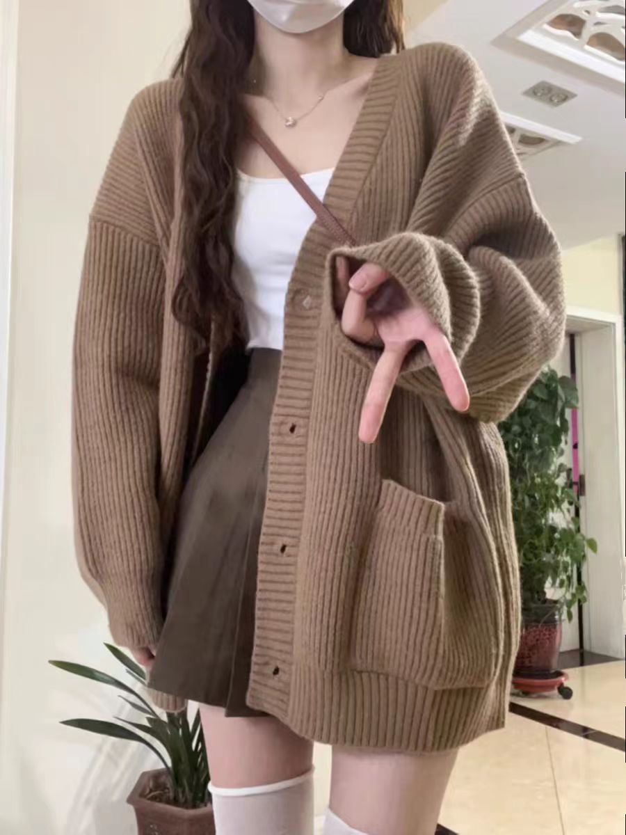 Sweater Coat Women's Loose Outer Wear Knitted Cardigan