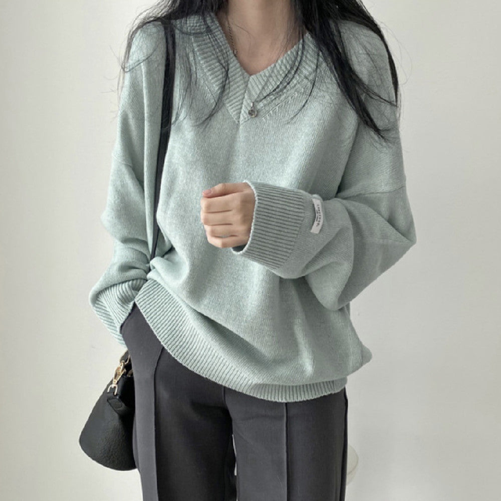 Women's Loose Outer Wear Knitted Top