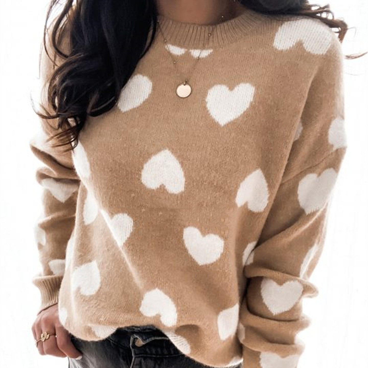 Women's Fashionable Pullover Love Sweater