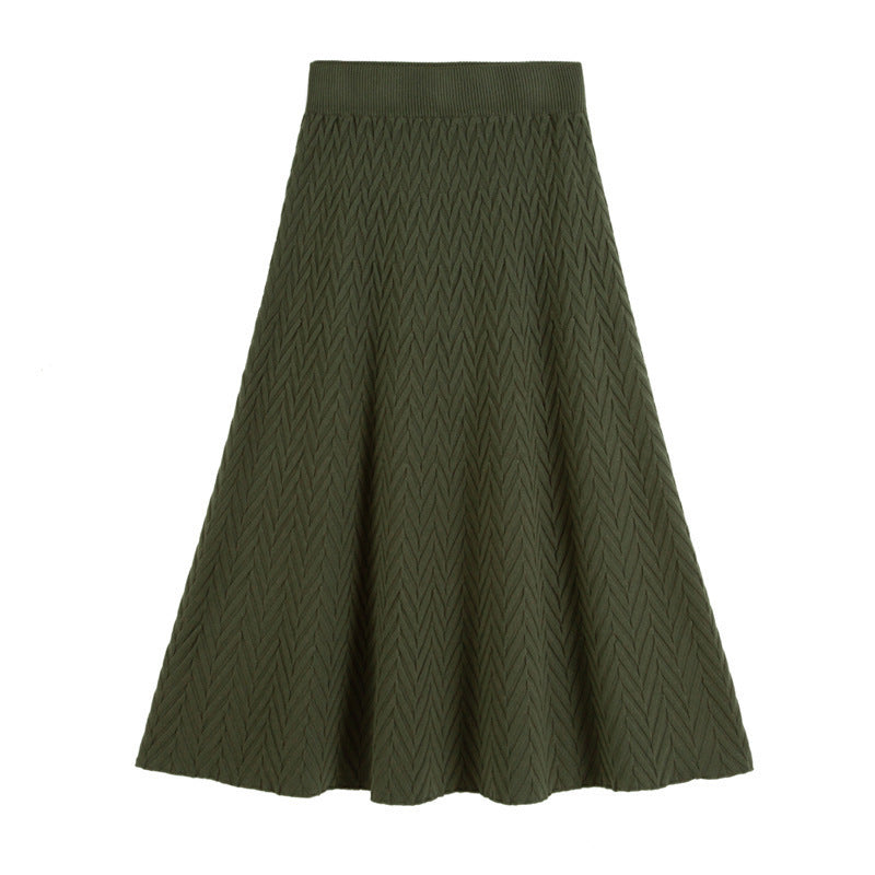 French Style Retro Elegant Knitted Skirt