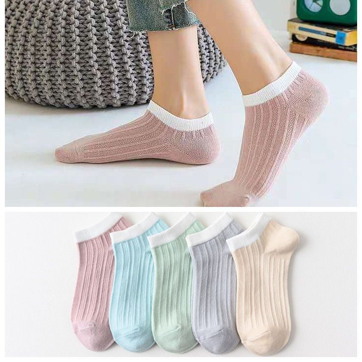 Summer Thin Shallow Mouth Boat Socks Ladies Cotton Socks