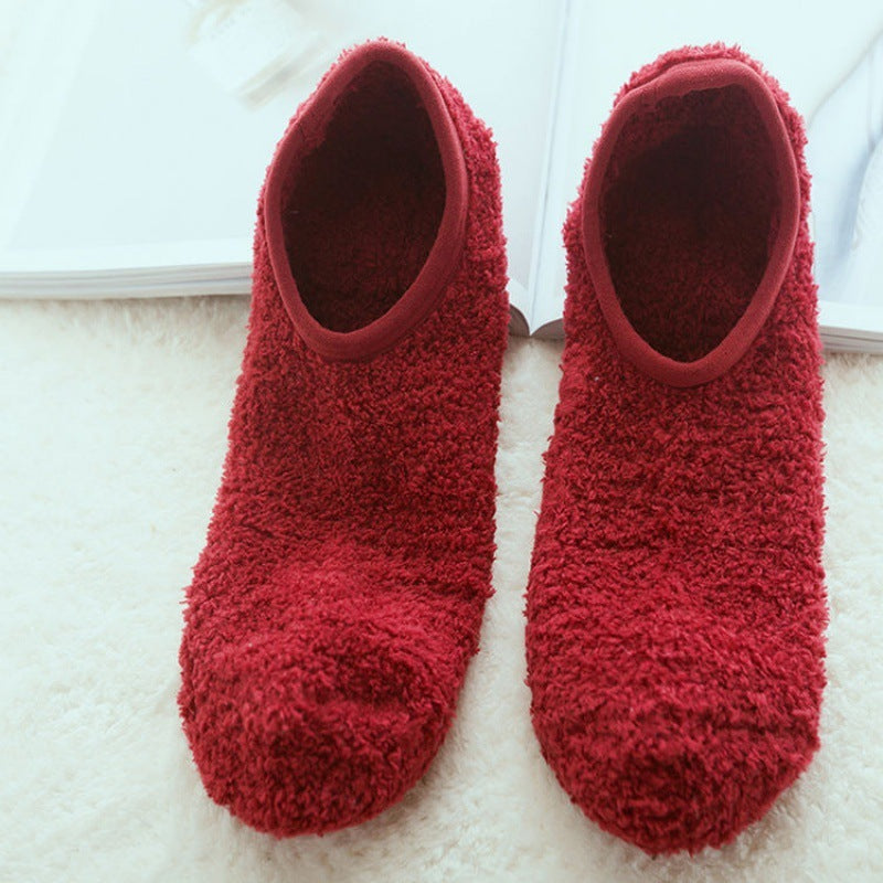 Coral wool warm sleep home floor boat socks