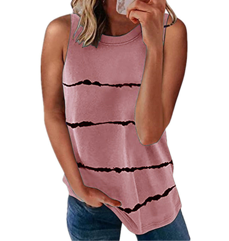 Striped Vest T-shirt Women's Top