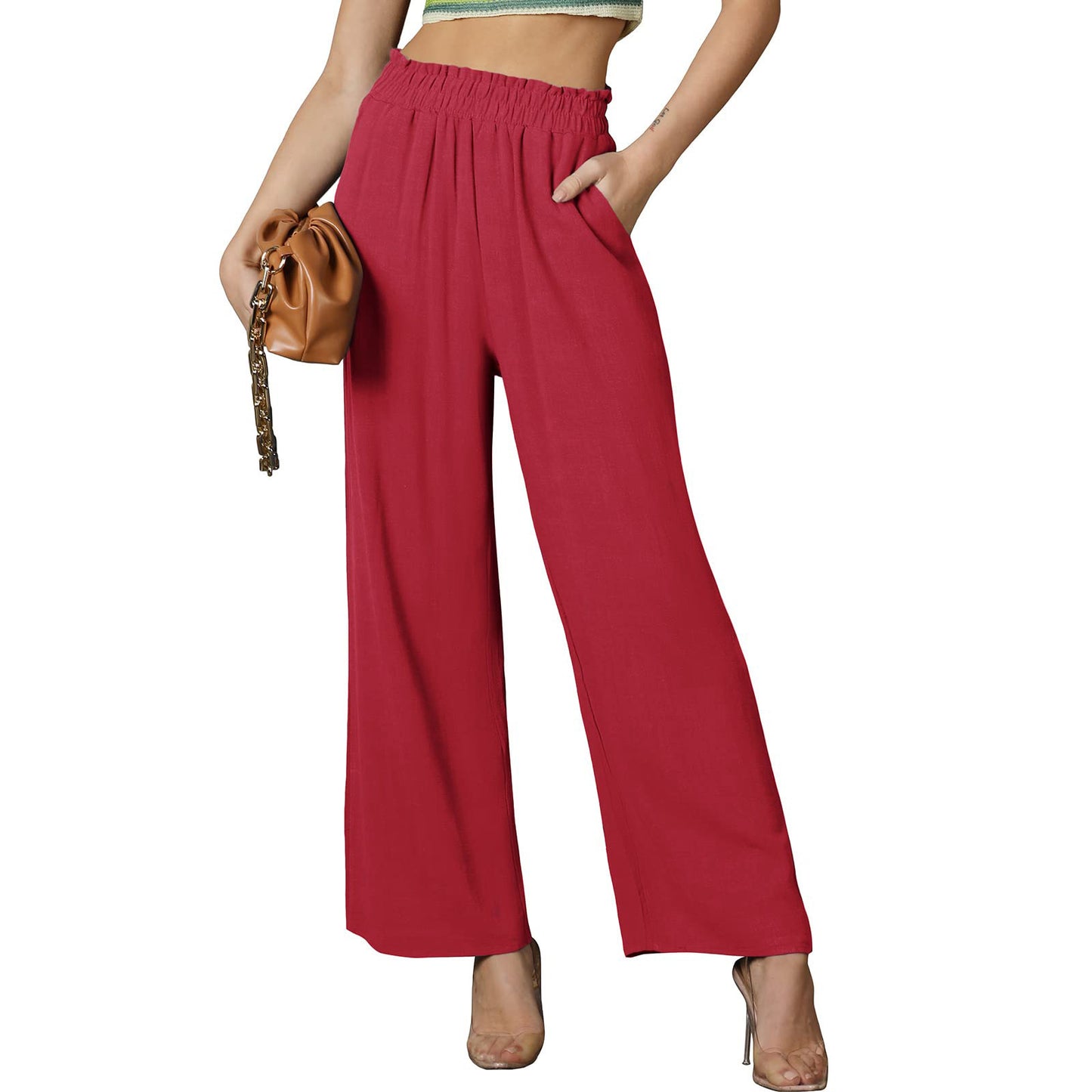 Summer New Solid Color Loose Women's Casual Trousers