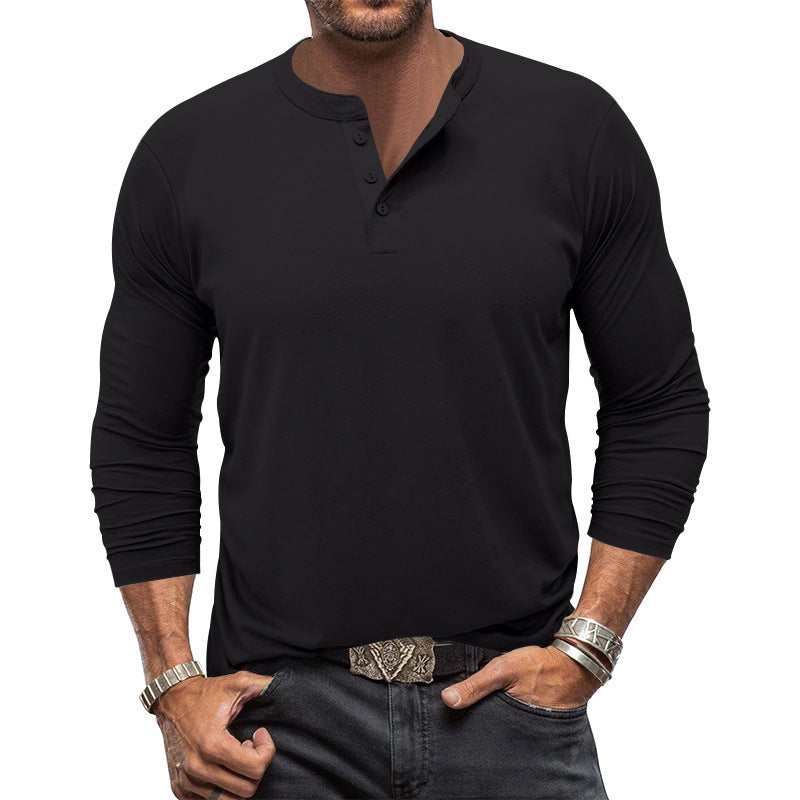 Men's Long-sleeved T-shirt Round Neck