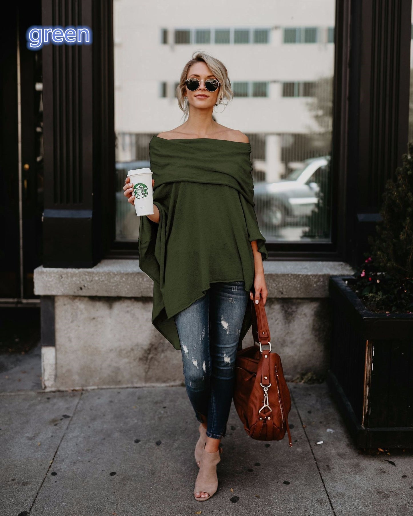 Off-the-shoulder top T-shirt