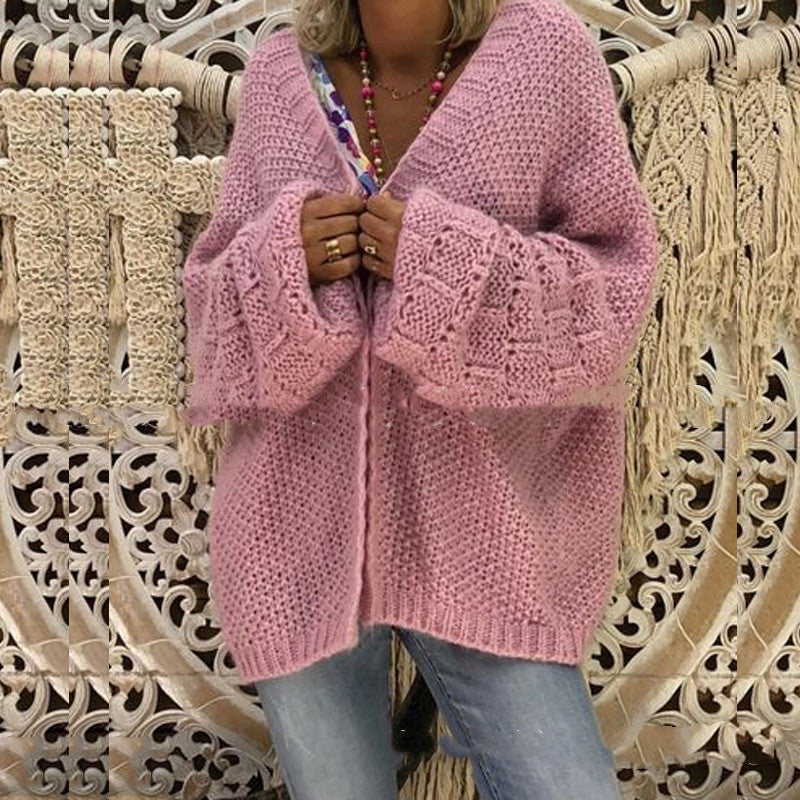 Loose Women's Hollow Knit Sweater