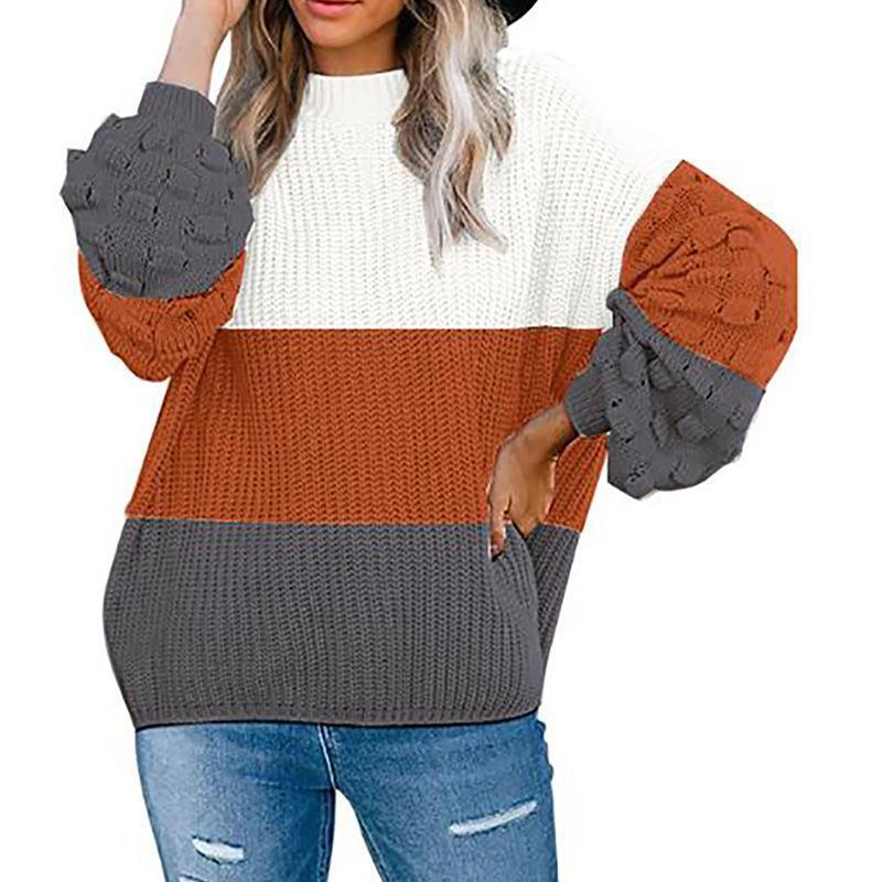 New Style Loose Pullover Commuter Knit Sweater Long Sleeves