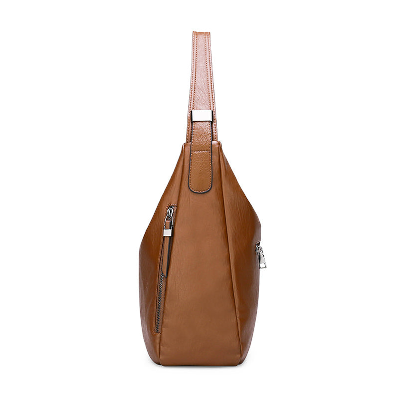 Soft leather shoulder bag