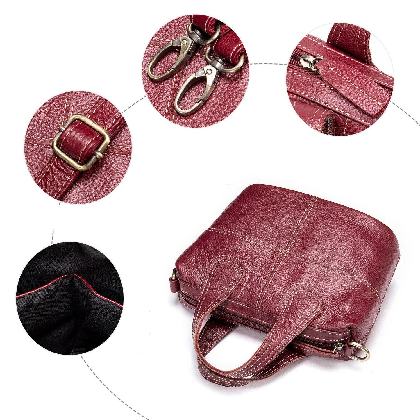 Ladies Fashion Leather One Shoulder Messenger Bag