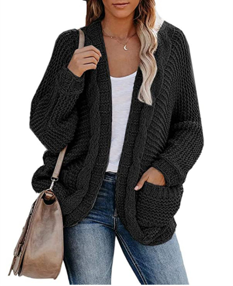 Twist cardigan sweater