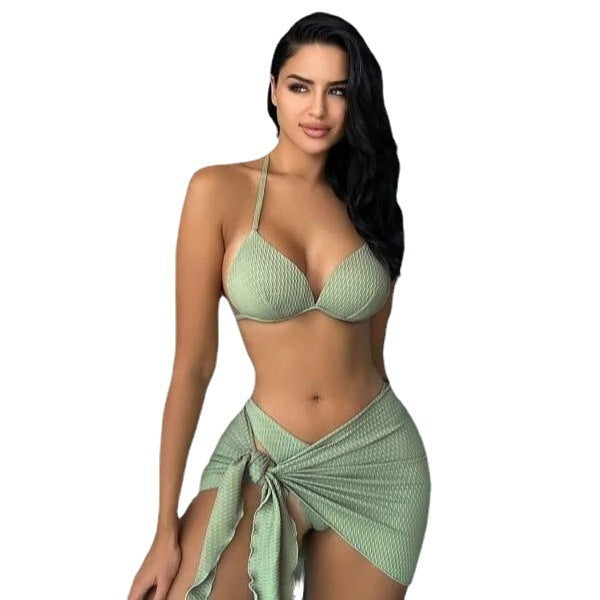 Women's Sexy Russian Split Three Piece Swimsuit