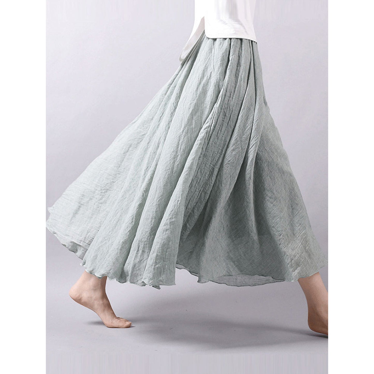 Cotton Linen Style Skirt, Soft And Flowing Skirt, Travel Skirt, Beach Skirt, Gift For Daughter, Pink Skirt, Custom Size
