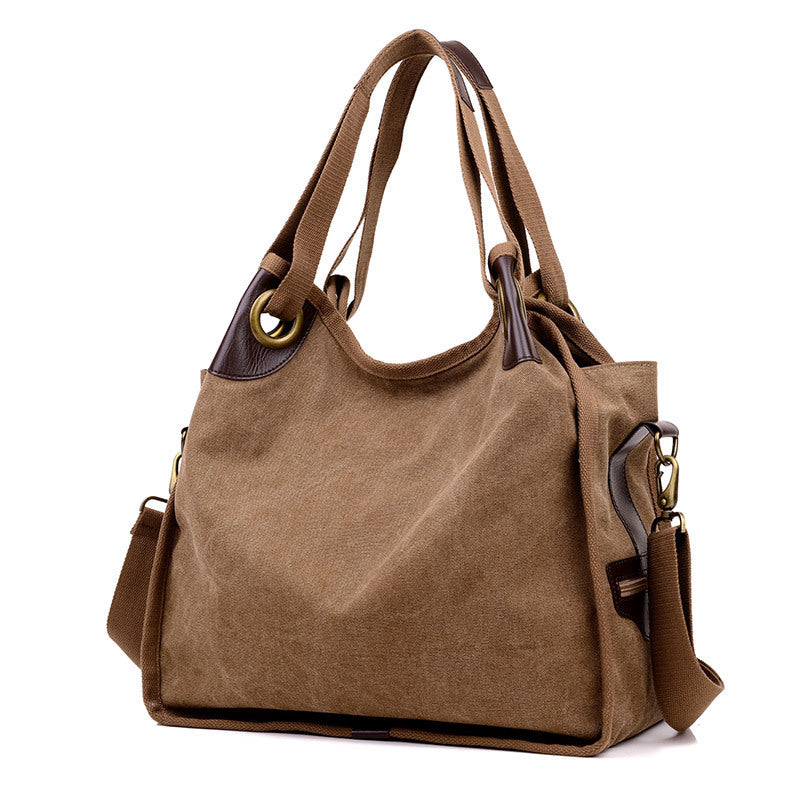 Fashion Canvas Bag Retro One-shoulder Portable Women