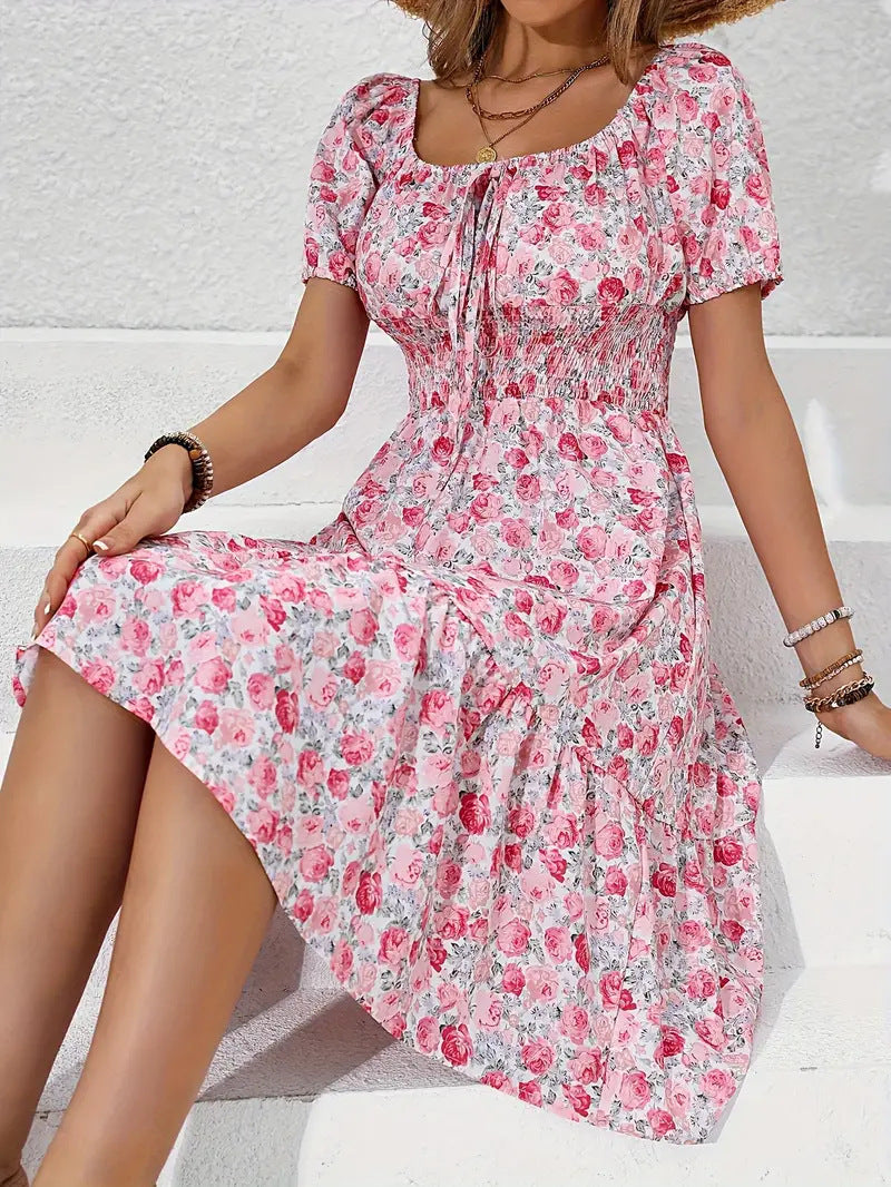 Women's Printed Casual Short-sleeved Dress