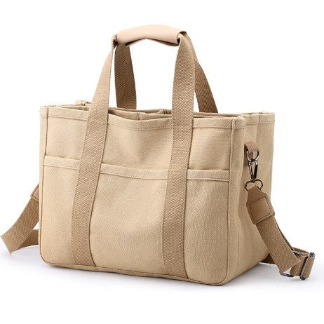 Ladies' Thickened Canvas Multifunctional Handbag