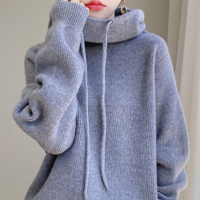 Idle Style Cashmere Knitted Sweater Skin-friendly Thermal Head Cover Top