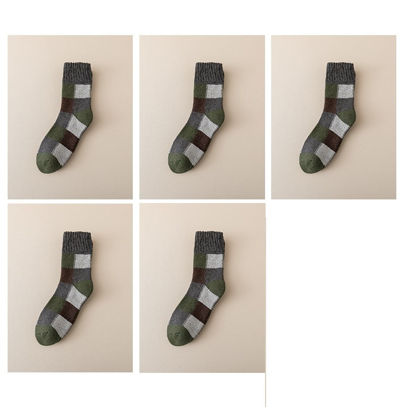 Heavy Wool Men's Medium Tube Autumn And Winter Towel Socks