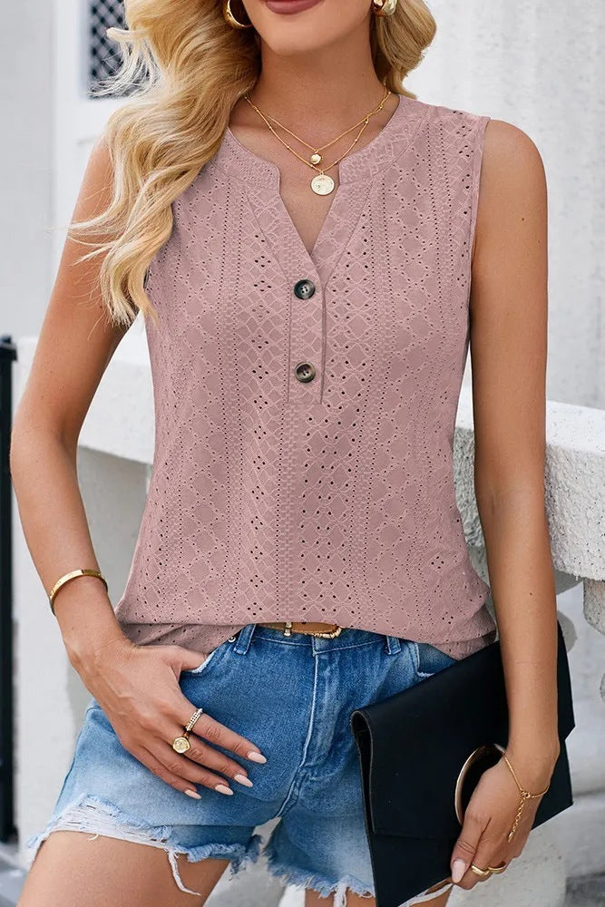 V-neck Slim Vest Women's Top