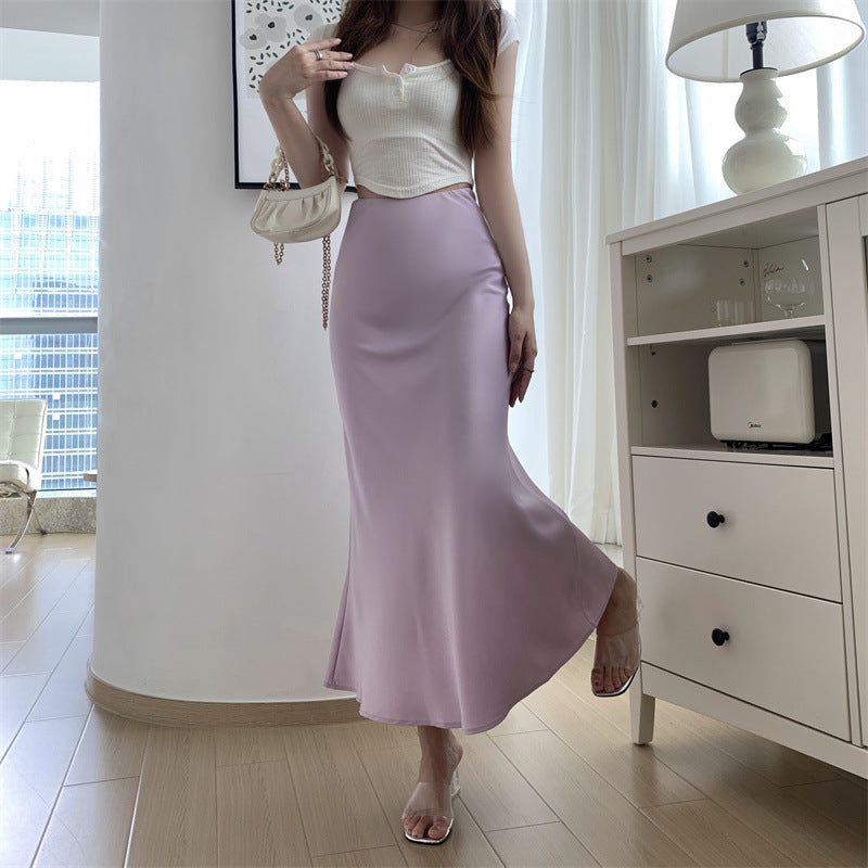 Women's Summer New Design Sense Niche High Waist Petite Hot Girl Fishtail Skirt