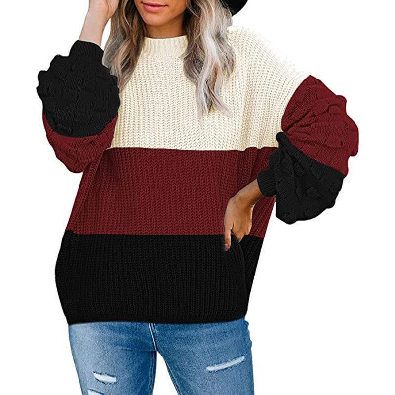 New Style Loose Pullover Commuter Knit Sweater Long Sleeves