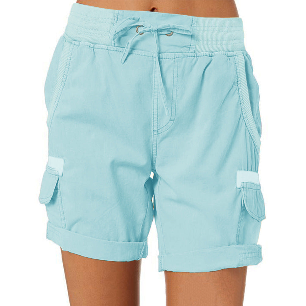 Women's Casual High Waist Cargo Shorts