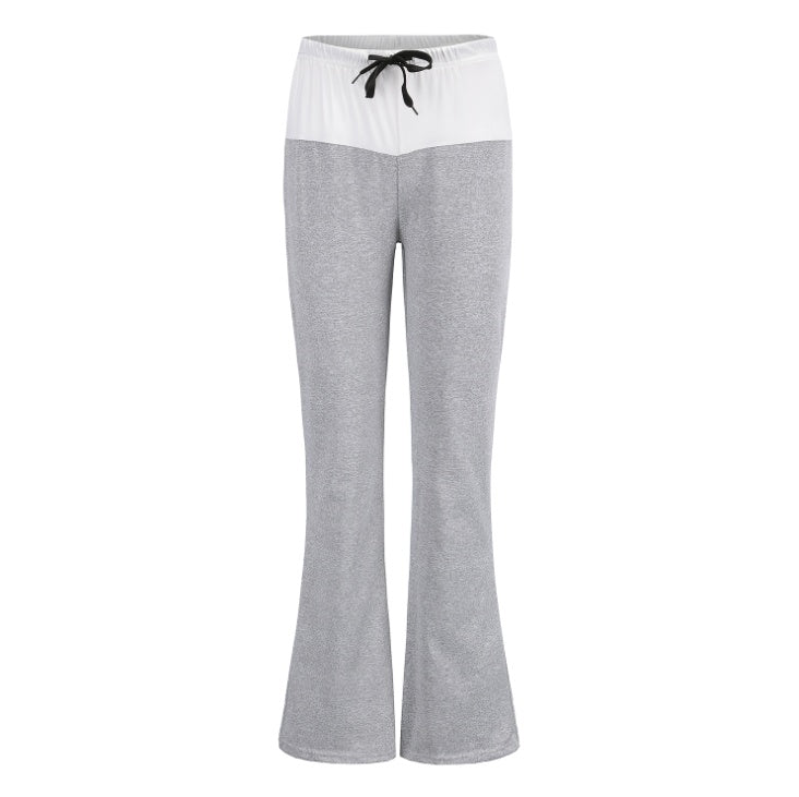 European and American stitching yoga trousers outdoor casual wide leg pants