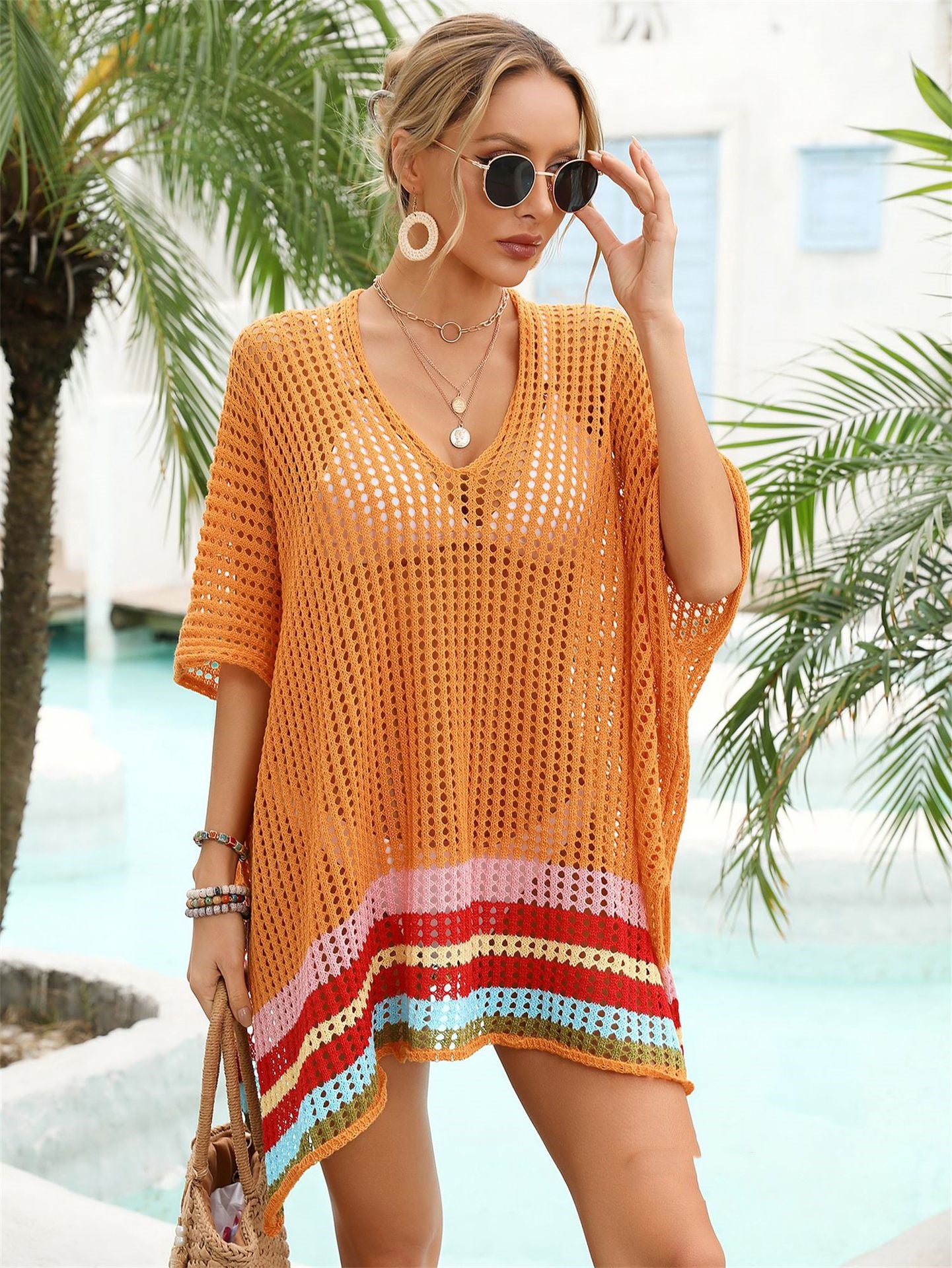 Women's Fashion Oversized Bikini Blouse