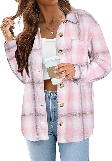 Fashionable Jacket Women's Brushed Woolen Jacket Plaid