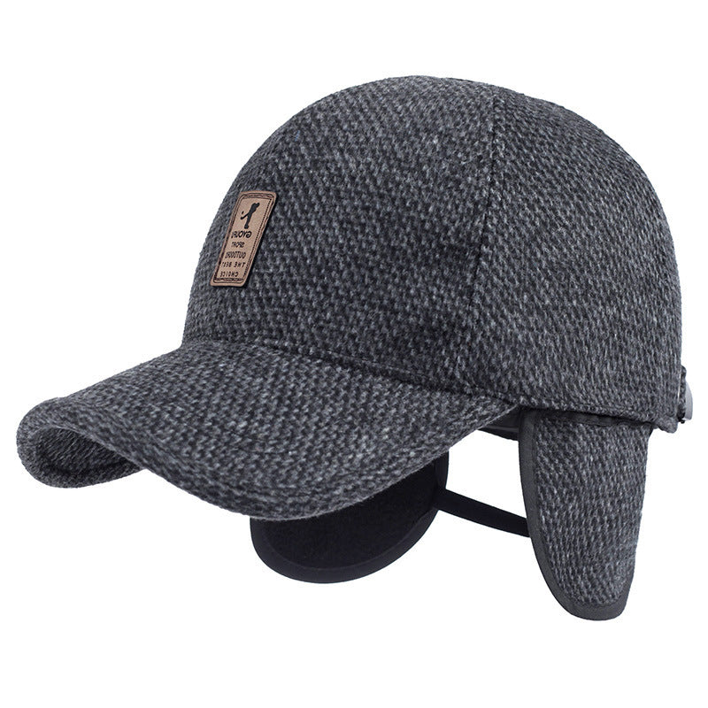 Men's middle-aged and elderly woolen hats winter outdoor