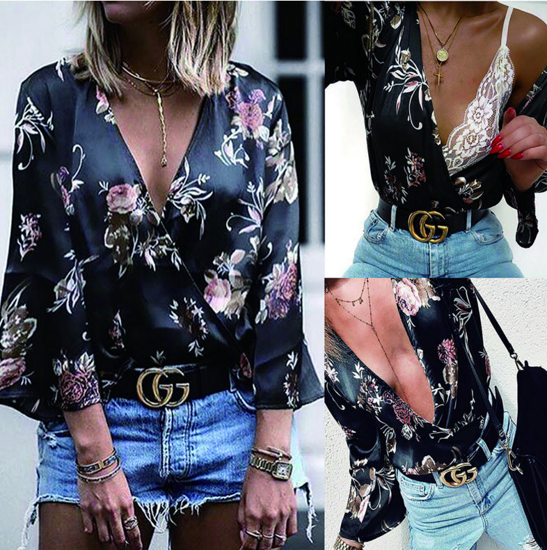 Floral Print Long Sleeve T-Shirt