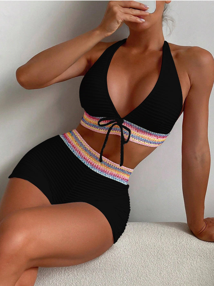 Women's Split High Waist Bikini Suit