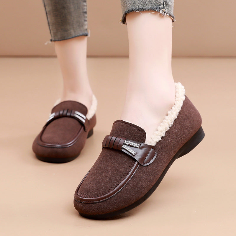 Winter Thickened Leisure Warm Mom Shoes