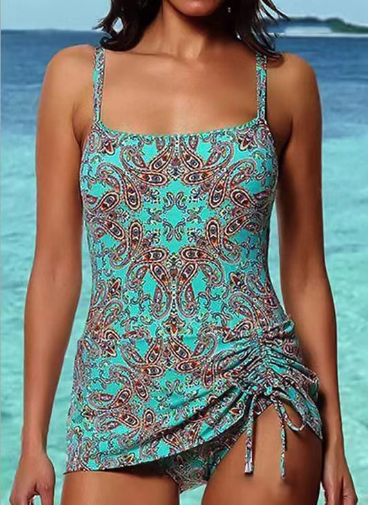 Women's European And American Tassel Split Swimsuit