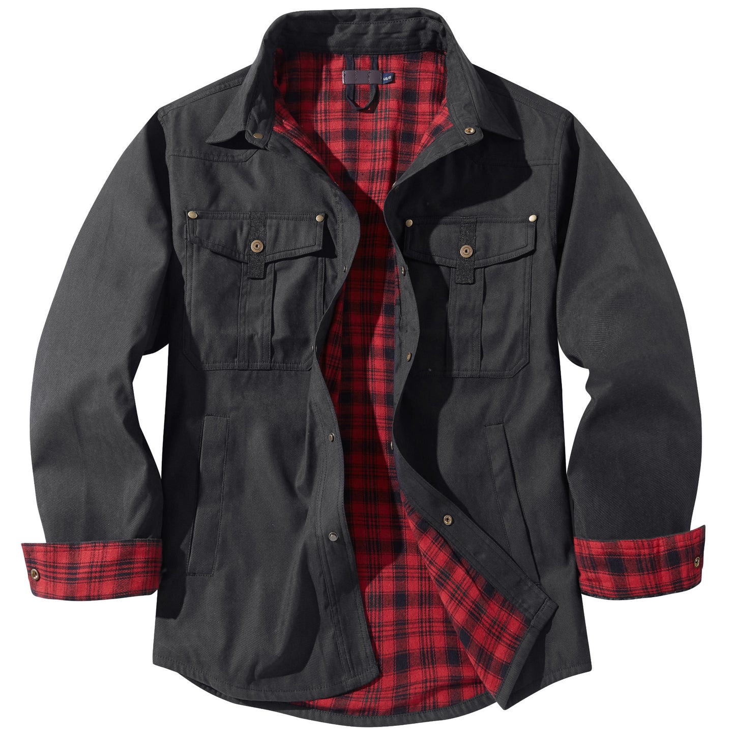 Lapel Plaid Flannel Casual Coat