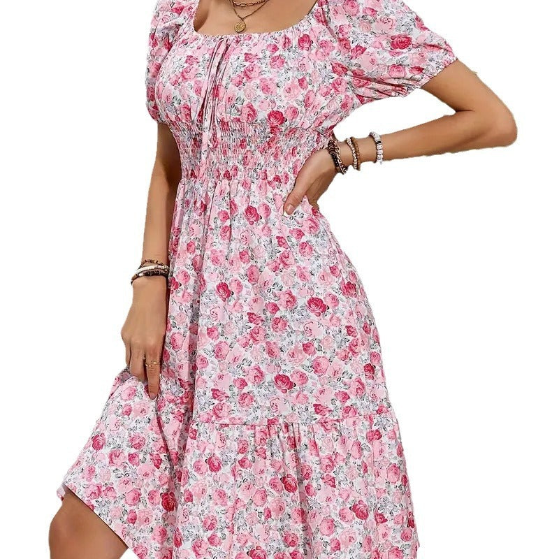 Women's Printed Casual Short-sleeved Dress