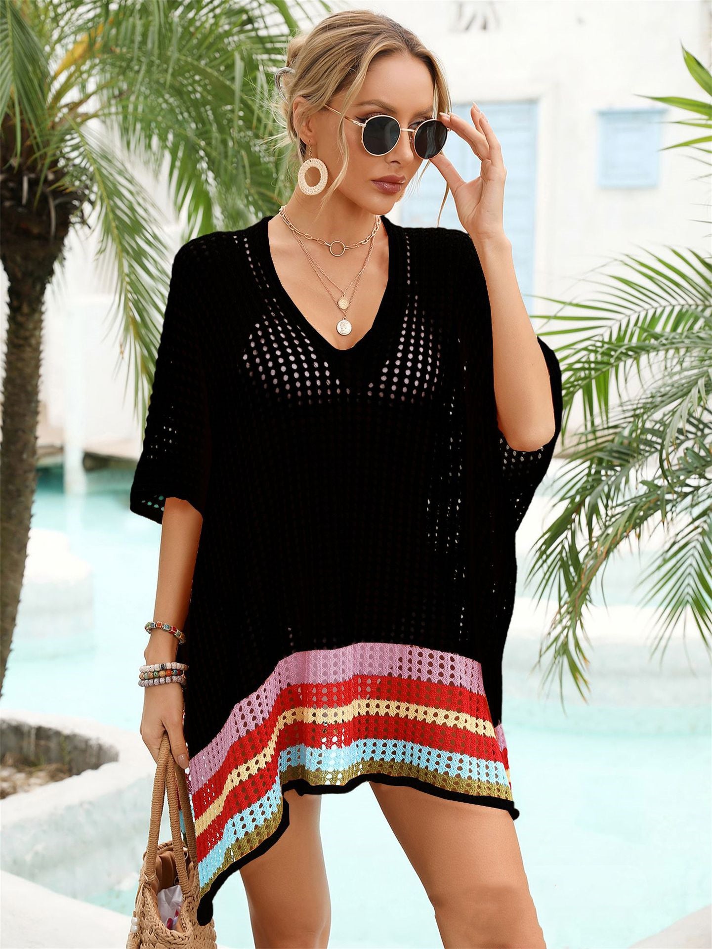 Women's Fashion Oversized Bikini Blouse