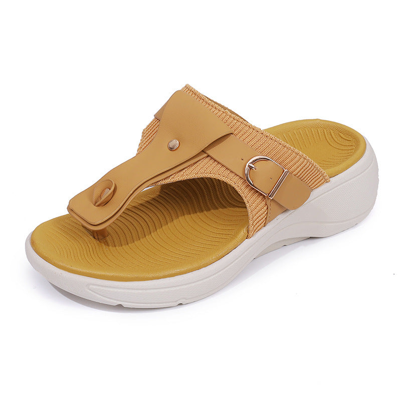 Women's Flip-flops Thick-soled Wedge Fairy Style