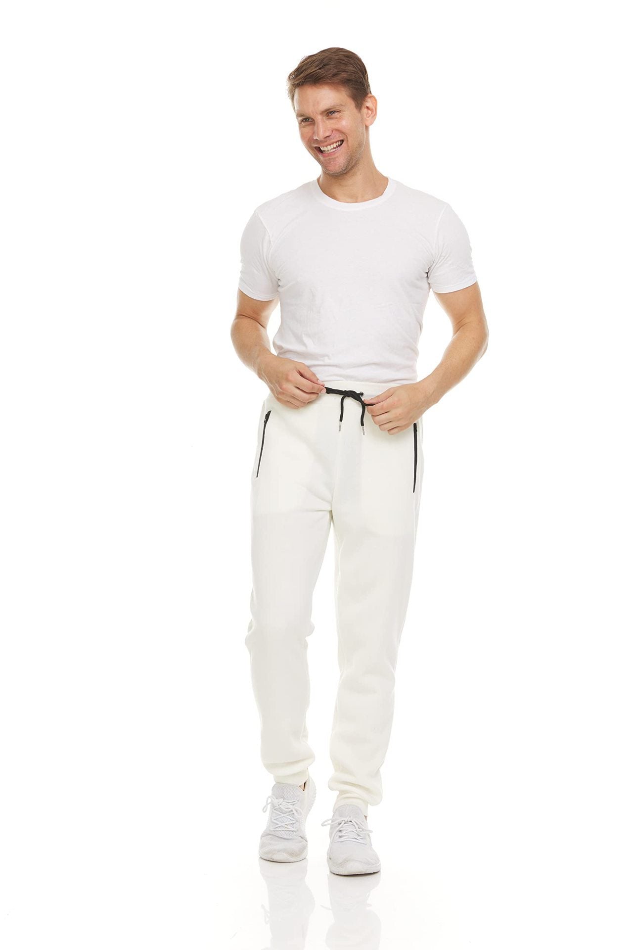 Men's Sports Casual Zipper Ankle-tied Feet Running Trousers