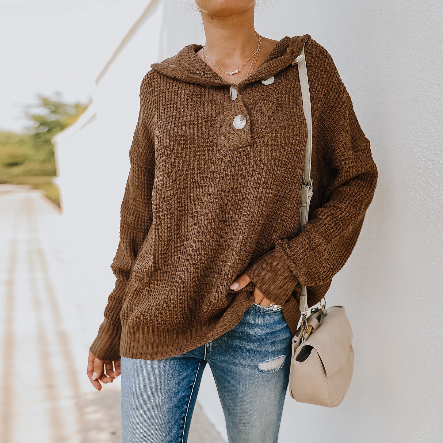 V-neck Sweater T-shirt Women's Hooded Sweater