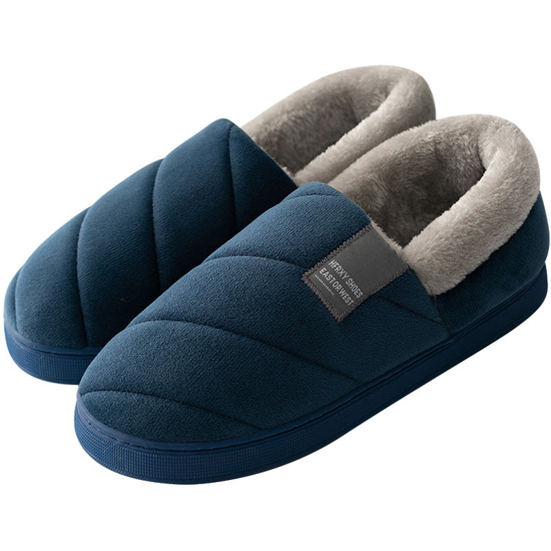 Slip Resistant Slippers With Heel In Winter