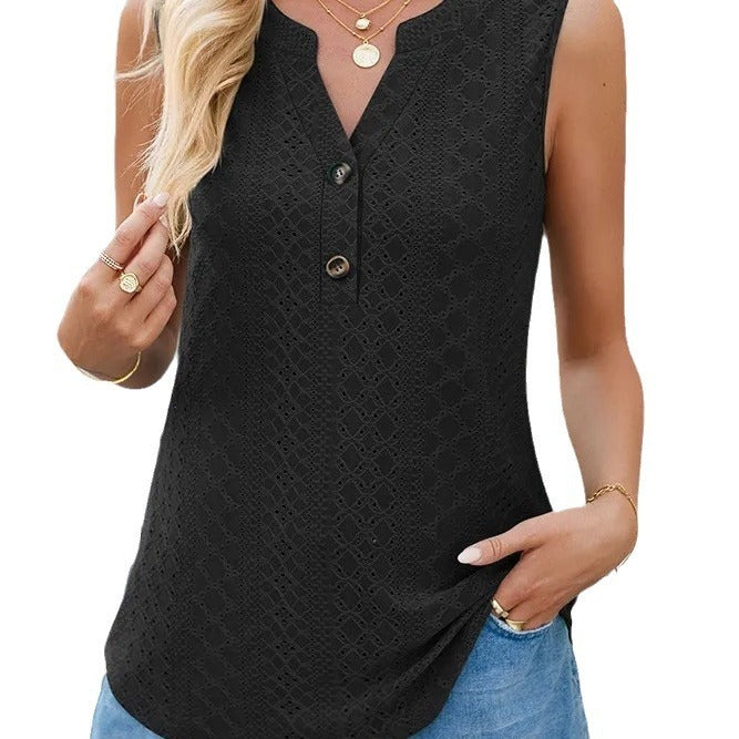 V-neck Slim Vest Women's Top