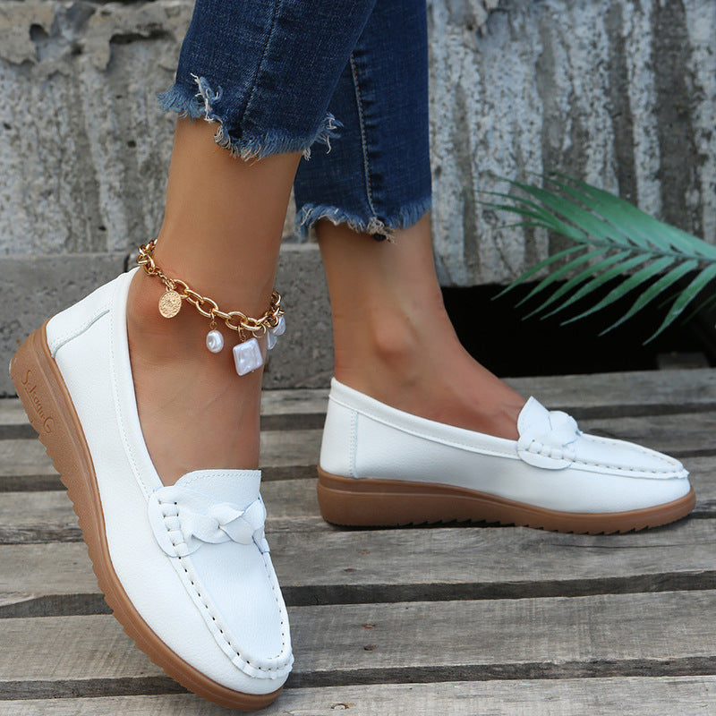 Women Flats Shoes Weave Design Soft Spring Summer Shoes