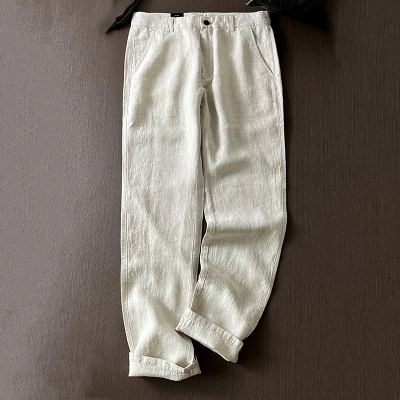Men's Linen Straight Casual Pants