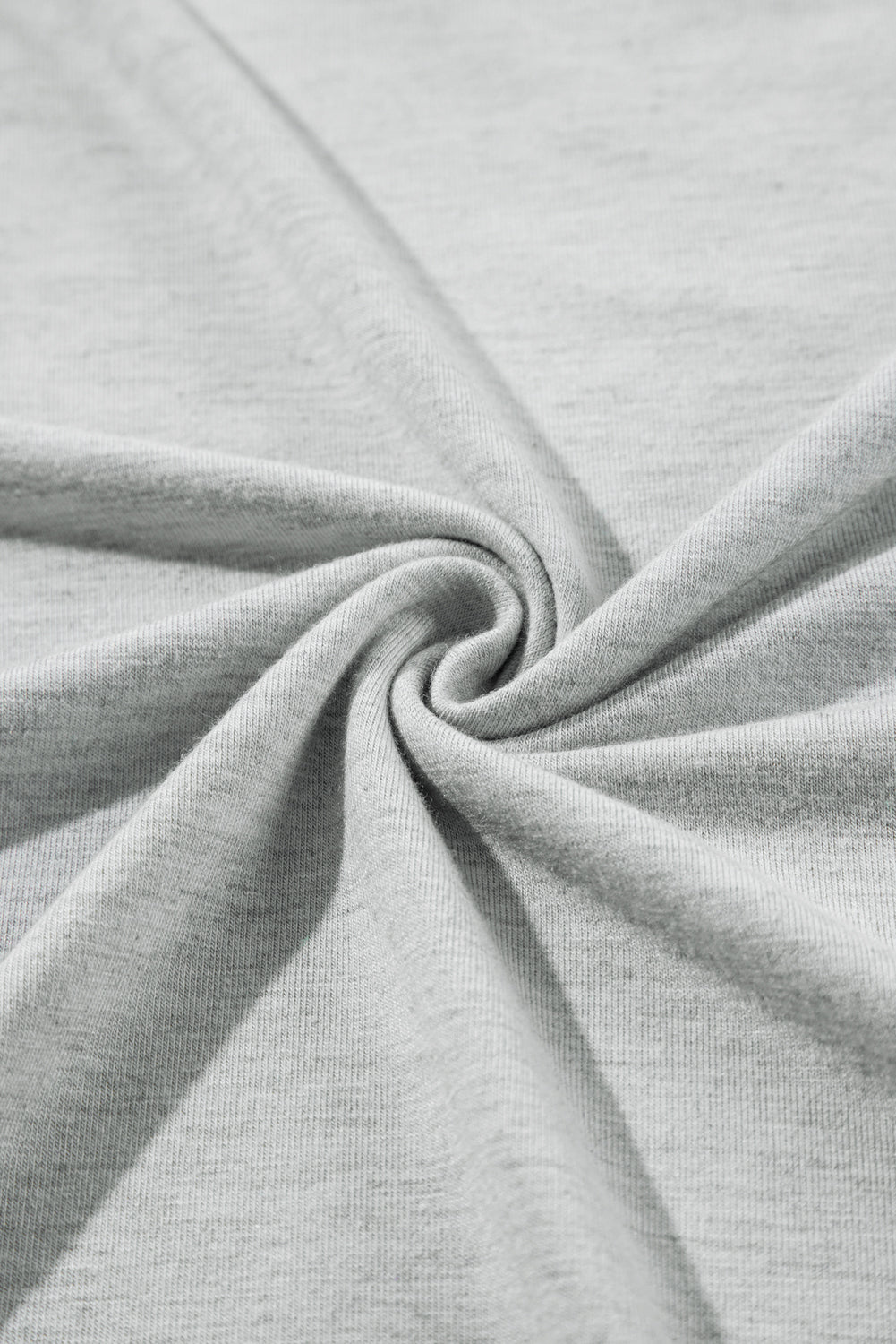 Gray Contrast Stitching Cuffed Sleeve Plus Shorts Set